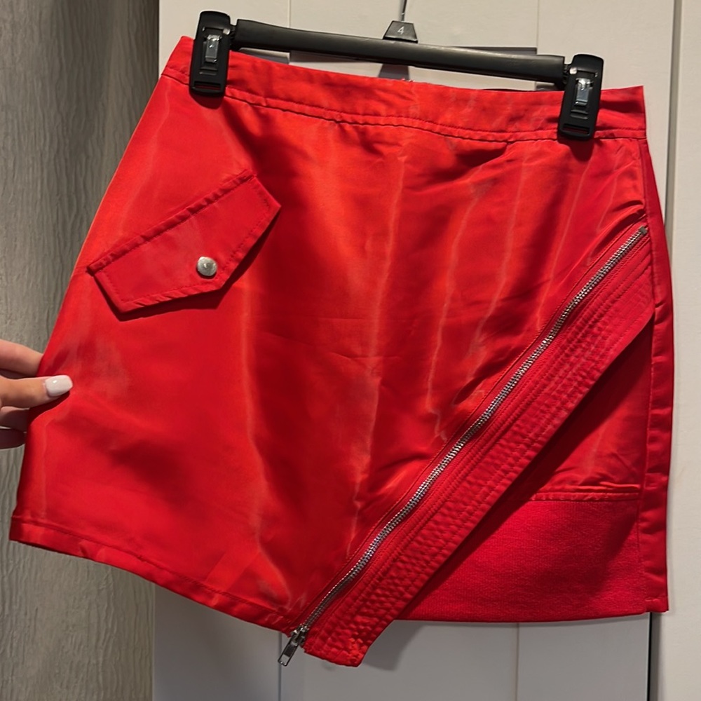 Red Mini Skirt - Picture 2 of 4